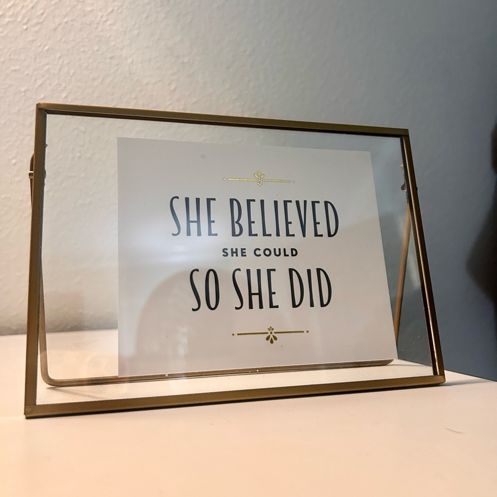 Hallmark Gold Frame with Inspirational Quote